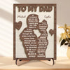 Forever Your Little Girl - Family Personalized Custom 2-Layered Wooden Plaque With Stand - Father's Day, Gift For Dad, Grandpa