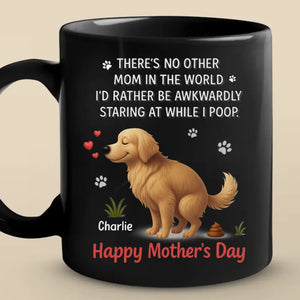 Mom's Love Knows No Stink - Dog Personalized Custom Black Mug - Mother's Day, Gift For Pet Owners, Pet Lovers