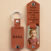 Custom Photo Drive Safe, We Need You Home - Family Personalized Custom Engraved Leather Keychain - Father's Day, Baby Shower Gift, Gift For Dad, Grandpa, Baby Kids, Newborn Baby
