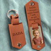 Custom Photo Drive Safe, We Need You Home - Family Personalized Custom Engraved Leather Keychain - Father's Day, Baby Shower Gift, Gift For Dad, Grandpa, Baby Kids, Newborn Baby