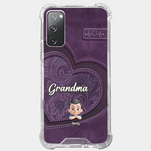 Always In Your Hug, Grandma - Family Personalized Custom Clear Phone Case - Mother's Day, Gift For Mom, Grandma