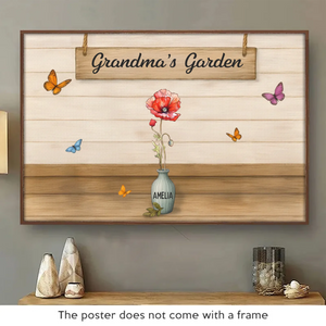 Rooted In Her Love - Family Personalized Custom Horizontal Poster - Mother's Day, Gift For Mom, Grandma