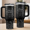 Guided By Love, Protected By Mama Bear - Family Personalized Custom Engraved 40oz Tumbler With Handle - Mother's Day, Gift For Mom, Grandma