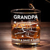 Fist Bumps And Good Times - Family Personalized Custom Whiskey Glass - Father's Day, Gift For Dad, Grandpa