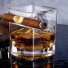 Custom Photo From The Reasons You Drink - Dog & Cat Personalized Custom Whiskey Glass With Cigarette Holder - Father's Day, Gift For Dad, Pet Owners, Pet Lovers