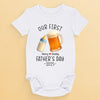 Milk For Me, Beer For You - Family Personalized Custom Baby Onesie - Father's Day, Baby Shower Gift, Gift For First Dad, Baby Kids, Newborn Baby