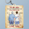 Proud To Be Your Parents, Even Prouder Watching You Be A Dad - Family Personalized Custom Shaped Acrylic Keychain - Father's Day, Gift For Son