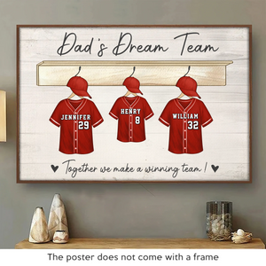 Built By Love, Bonded Like A Team - Family Personalized Custom Horizontal Poster - Father's Day, Gift For Dad, Sport Lovers, Sport Players