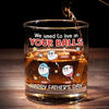 You Made Me, Literally - Family Personalized Custom Whiskey Glass - Father's Day, Gift For Dad