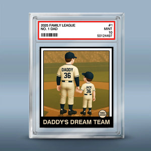 Daddy's Dream Team - Family Personalized Custom Rectangle Shaped Acrylic Plaque - Father's Day, Gift For Dad, Sport Lovers, Sport Players