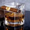 Certified Awesome Dad - Family Personalized Custom Whiskey Glass With Cigarette Holder - Father's Day, Gift For Dad, Grandpa