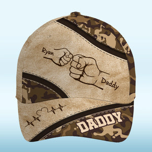 Strong Hands, Stronger Love - Family Personalized Custom Hat, All Over Print Classic Cap - Father's Day, Gift For Dad, Grandpa