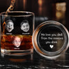 Custom Photo Because Of Me, You Deserve This Drink - Family Personalized Custom Whiskey Glass With Bottom And Side Engraving - Father's Day, Gift For Dad, Grandpa