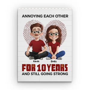 Je suis à toi, toujours imparfait - Blocs de construction rectangulaires verticaux personnalisés pour couple - Cadeau pour mari et femme, anniversaire