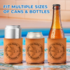 Thanks For Loving Us Anyway - Family Personalized Custom Leather Can Cooler - Father's Day, Gift For Dad, Grandpa