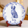 Whispers Of Love In Blue - Dog Personalized Custom Ceramic Plate - Father's Day, Gift For Pet Owners, Pet Lovers