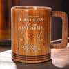 Love Found Its Way - Couple Personalized Custom Wooden Mug - Gift For Husband Wife, Anniversary