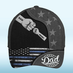 Dad’s Power Comes From Love - Family Personalized Custom Hat, All Over Print Classic Cap - Father's Day, Gift For Dad, Grandpa