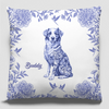 Pawprints Among Petals - Dog Personalized Custom Pillow - Gift For Pet Owners, Pet Lovers