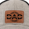 Father First Always Hero - Family Personalized Custom Leather Patch Hat - Father's Day, Gift For Dad, Grandpa