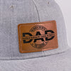 Father First Always Hero - Family Personalized Custom Leather Patch Hat - Father's Day, Gift For Dad, Grandpa