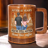 After All This Time, You're Still Hotter Than This Coffee - Couple Personalized Custom Wooden Mug - Gift For Husband Wife, Anniversary