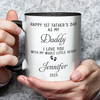 Custom Photo Hold Me Close, Even When Apart - Family Personalized Custom Accent Mug - Father's Day, Gift For Dad