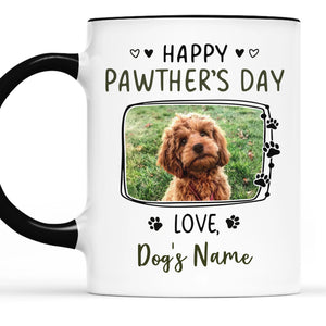 Custom Photo Happy Pawther’s Day - Dog & Cat Personalized Custom Accent Mug - Father's Day, Gift For Pet Owners, Pet Lovers
