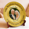 Custom Photo Together Forevermore - Couple Personalized Custom Ceramic Plate - Gift For Husband Wife, Anniversary