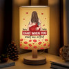 My Favorite View Is You - Couple Personalized Custom Linen Bedside Table Lamp - Gift For Husband Wife, Anniversary