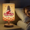 My Favorite View Is You - Couple Personalized Custom Linen Bedside Table Lamp - Gift For Husband Wife, Anniversary
