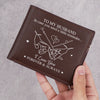 Holding On To Forever - Couple Personalized Custom Double-Sided Printed Leather Wallet - Gift For Husband Wife, Anniversary