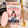 Always On My Mind - Couple Personalized Custom 14oz Marble Mug - Gift For Husband Wife, Anniversary