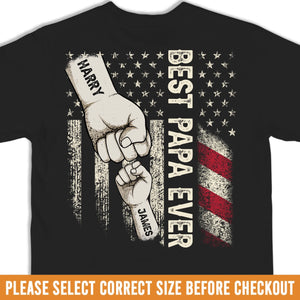 Leading With Strength, Loving With Pride - Family Personalized Custom Back Printed Unisex T-shirt, Hoodie, Sweatshirt - 4th Of July, Gift For Dad, Grandpa