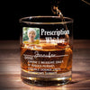 Custom Photo Your Prescription To Relax, Dad - Family Personalized Custom Whiskey Glass - Father's Day, Gift For Dad, Grandpa