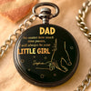 Forever Your Little Girl - Family Personalized Custom Pocket Watch - Father's Day, Gift For Dad, Grandpa