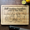 Seasoned With Stories And Spice - Couple Personalized Custom Engraved Wooden Cutting Board - Gift For Husband Wife, Anniversary