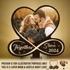 Custom Photo Wood And Acrylic Night Light - Personalized Anniversary Wedding Gifts For Husband And Wife, Him And Her - Built On Love