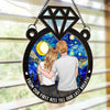 Custom Window Hanging Suncatcher Ornament - Personalized Anniversary Wedding Gifts For Husband And Wife, Him And Her - Forever Starts With You