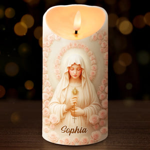 Custom 3D Inflated Effect Printed LED Candle - Personalized Christian Gifts For Women, Men, All Believers, Jesus Lovers - Light Of Faith And Hope