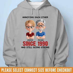 Custom Unisex T-shirt, Premium T-shirt, Hoodie - Personalized Anniversary Wedding Gifts For Husband And Wife, Him And Her - Growing Old, Never Growing Apart