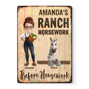 Custom Home Decor Metal Sign - Personalized Birthday Gifts For Men And Women, Horse Lovers - Living My Best Barn Life