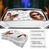 Custom Auto Windshield Sunshade, Car Window Protector - Personalized Birthday Gifts For Dog Lovers, Dog Dad And Mom - Just Me And The Fluff Squad