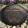 Custom Printed Rock - Personalized Anniversary Wedding Gifts For Husband And Wife, Him And Her - Hand In Hand, Come What May