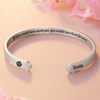 Custom Engraved Stainless Steel Cuff Bracelet - Personalized Pet Memorial Sympathy Gifts For Dogs, Cats - You Left Paw Prints On My Heart