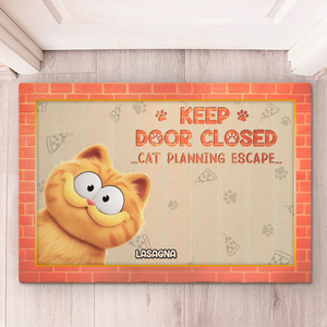 Custom Home Decor Decorative Mat - Personalized Birthday Gifts For Cat Lovers, Cat Mom And Dad - Exit Strategy In Progress Here