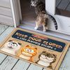 Custom Home Decor Decorative Mat - Personalized Birthday Gifts For Cat Lovers, Cat Mom And Dad - Stop The Paws Before They Break Free
