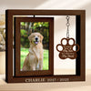Custom Photo Rotating Wooden Frame - Personalized Pet Memorial Gifts For Dogs, Cats - Forever In My Heart