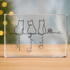 Custom Rectangle Shaped Acrylic Plaque - Personalized Pet Memorial Sympathy Gifts For Cats - Forever Feline Friends