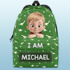 Custom Kids Backpack - Personalized Back To School Gifts For Kids - Eat, Play, Build, Repeat